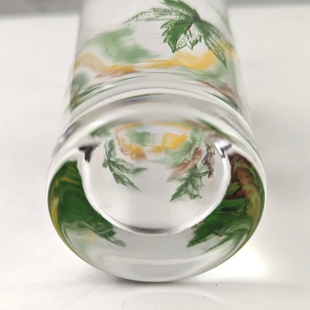 Vintage 50s Maple Leaves Highball Glass